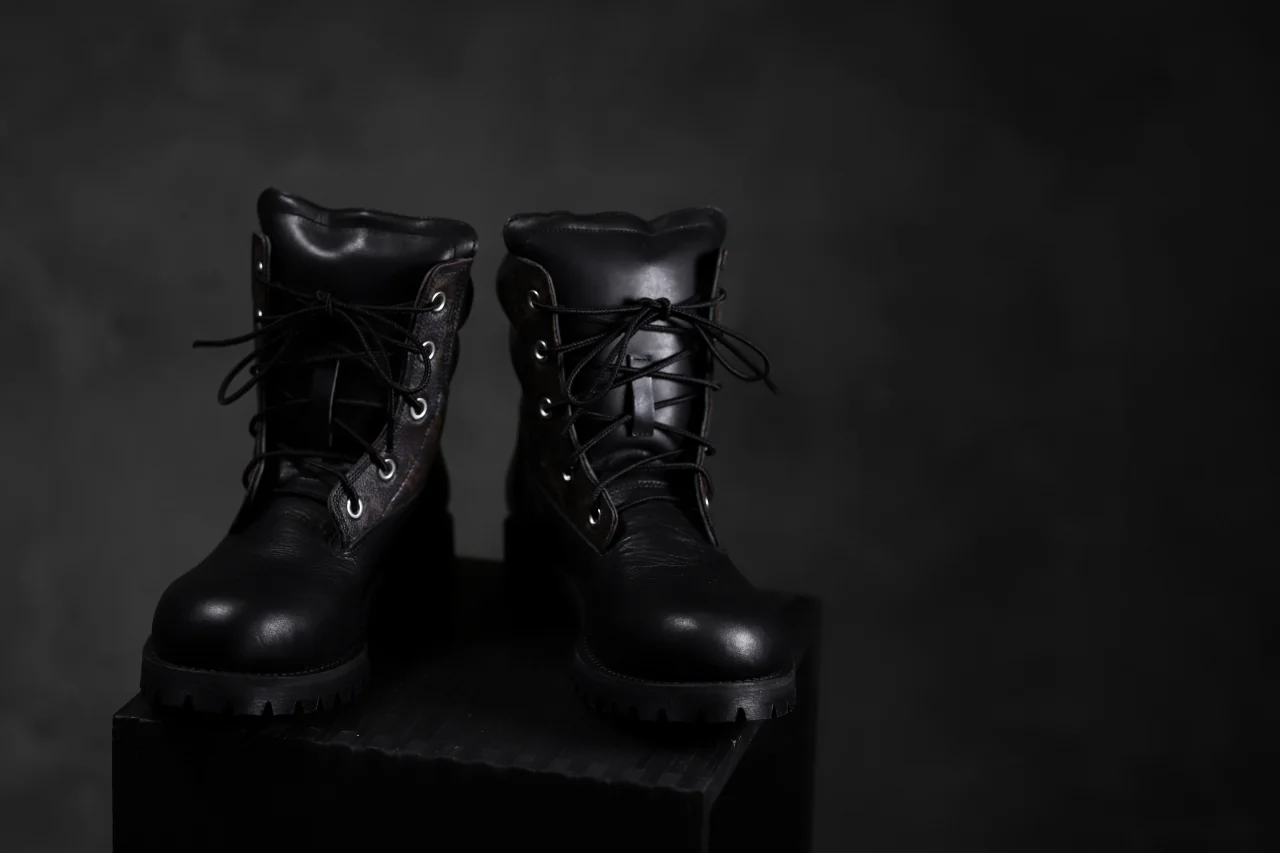 Portaille exclusive LEX-W20 TREK Laced Boots / VINTAGE "re-build" (BLACK / XXX) - Image 27