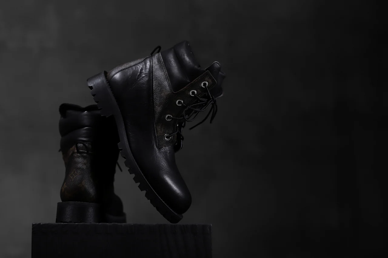 Portaille exclusive LEX-W20 TREK Laced Boots / VINTAGE "re-build" (BLACK / XXX) - Image 30