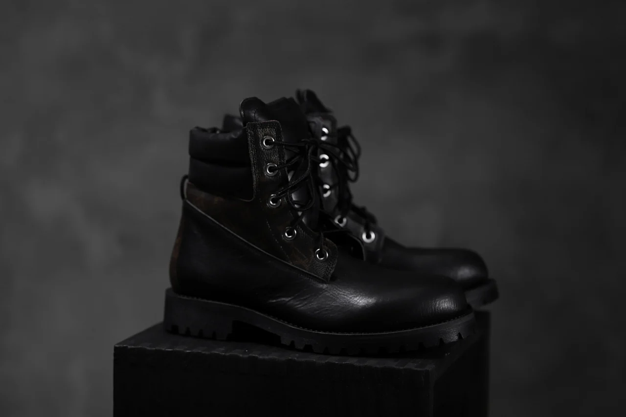 Portaille exclusive LEX-W20 TREK Laced Boots / VINTAGE "re-build" (BLACK / XXX) - Image 34