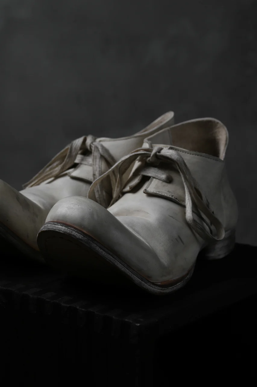 Portaille exclusive PL20 Derby Shoes (ROMABIANCO Soft Horse / Dusty Waxed WHITE) - Image 10