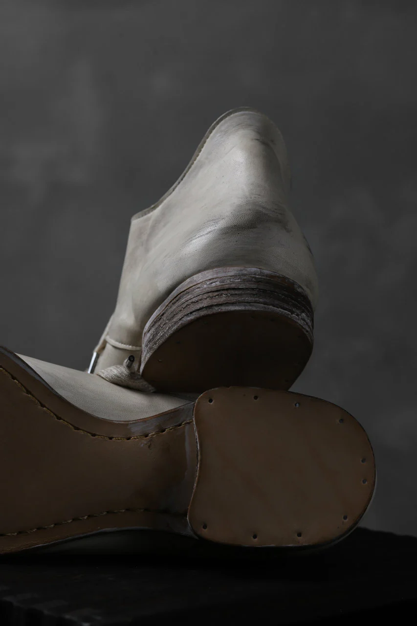 Portaille exclusive PL20 Derby Shoes (ROMABIANCO Soft Horse / Dusty Waxed WHITE) - Image 12