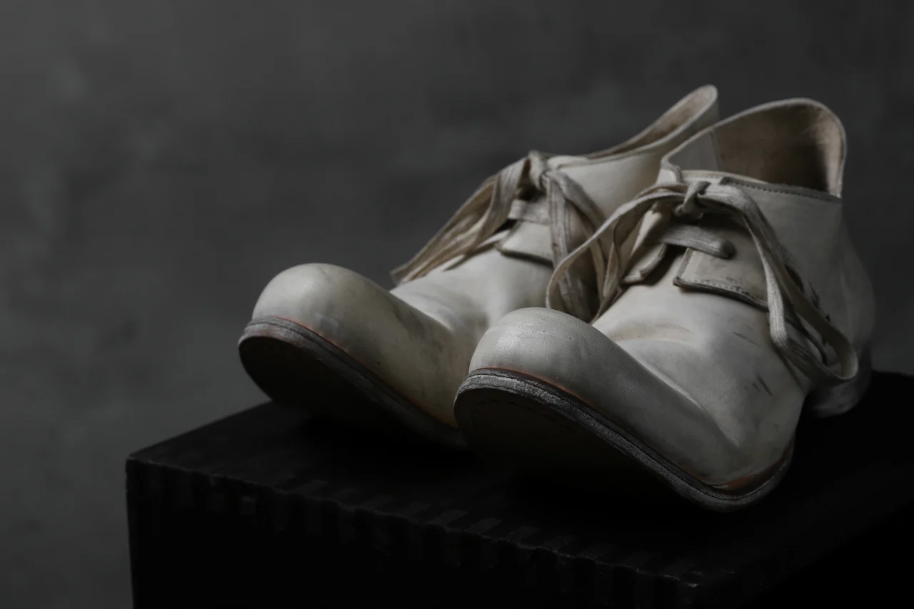 Portaille exclusive PL20 Derby Shoes (ROMABIANCO Soft Horse / Dusty Waxed WHITE) - Image 14