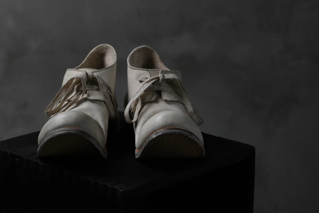 Portaille exclusive PL20 Derby Shoes (ROMABIANCO Soft Horse / Dusty Waxed WHITE) - Image 15