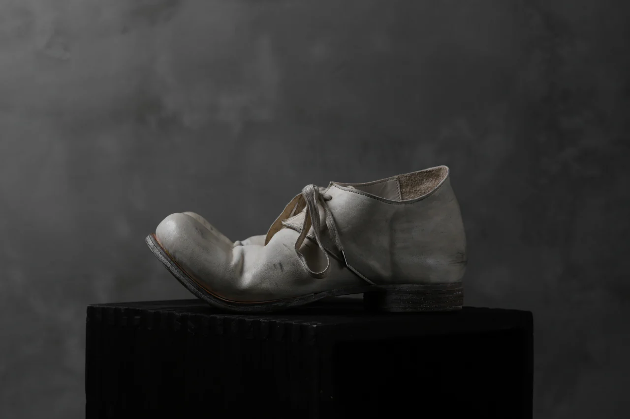 Portaille exclusive PL20 Derby Shoes (ROMABIANCO Soft Horse / Dusty Waxed WHITE) - Image 16