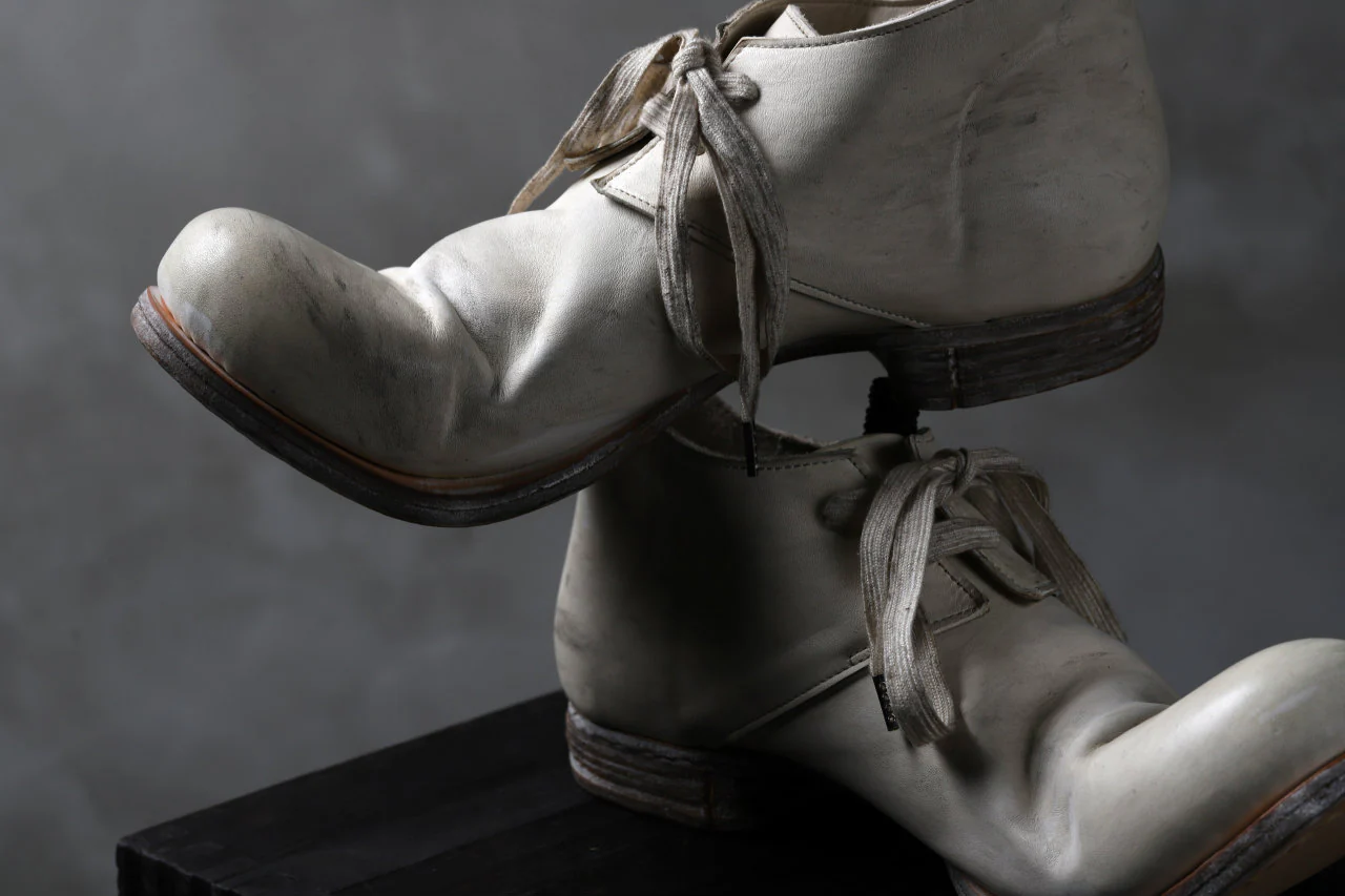 Portaille exclusive PL20 Derby Shoes (ROMABIANCO Soft Horse / Dusty Waxed WHITE) - Image 18