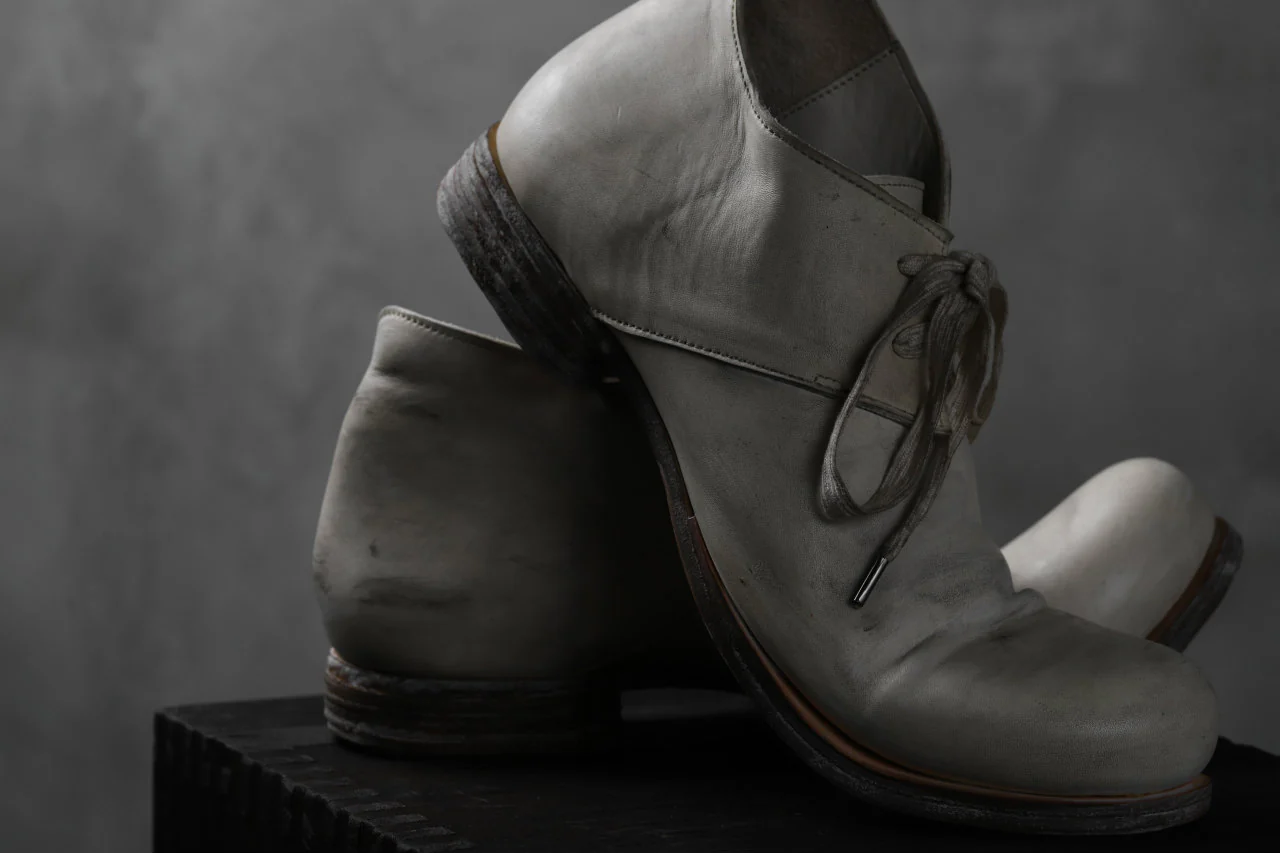 Portaille exclusive PL20 Derby Shoes (ROMABIANCO Soft Horse / Dusty Waxed WHITE) - Image 19