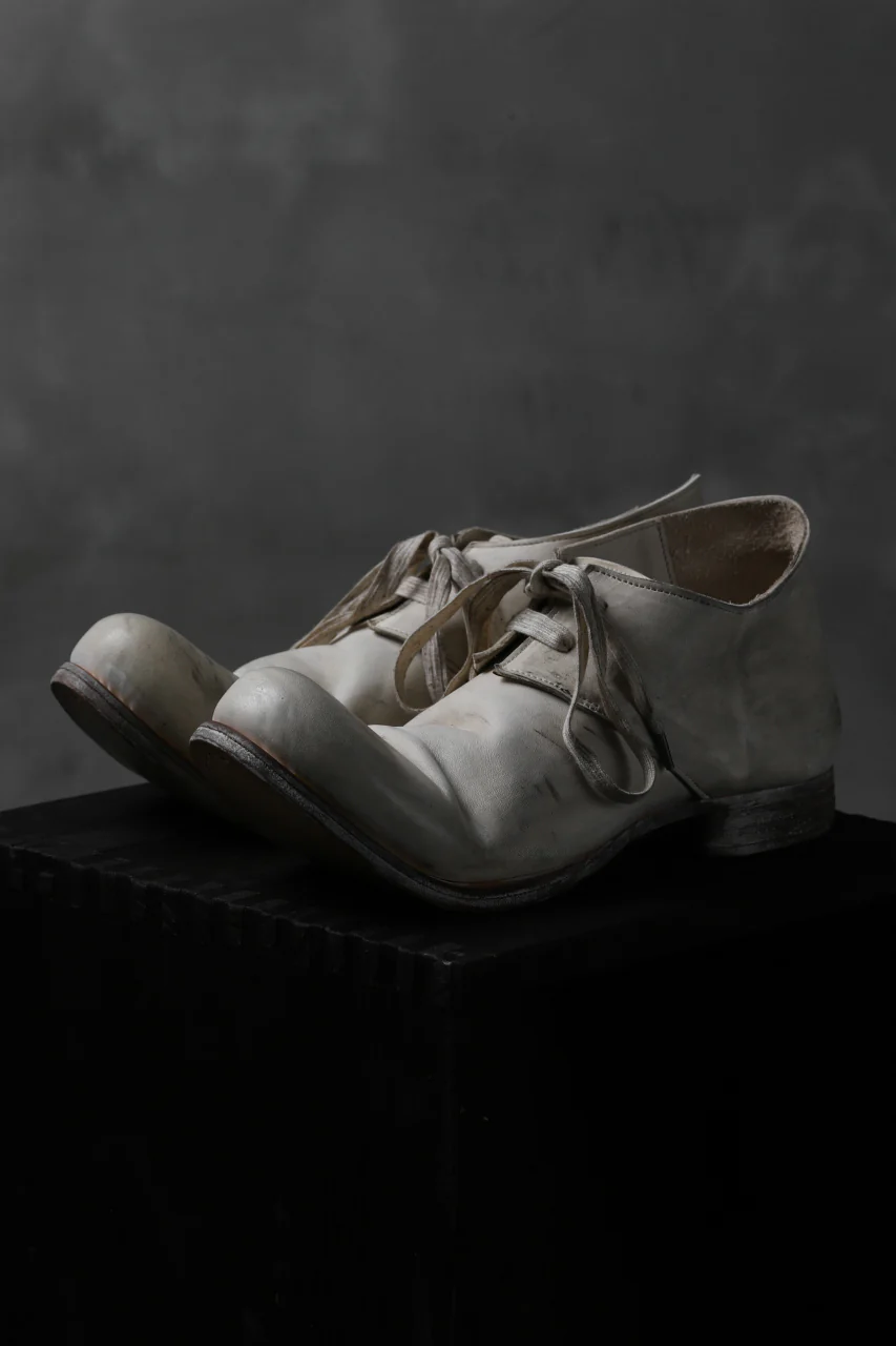 Portaille exclusive PL20 Derby Shoes (ROMABIANCO Soft Horse / Dusty Waxed WHITE) - Image 2
