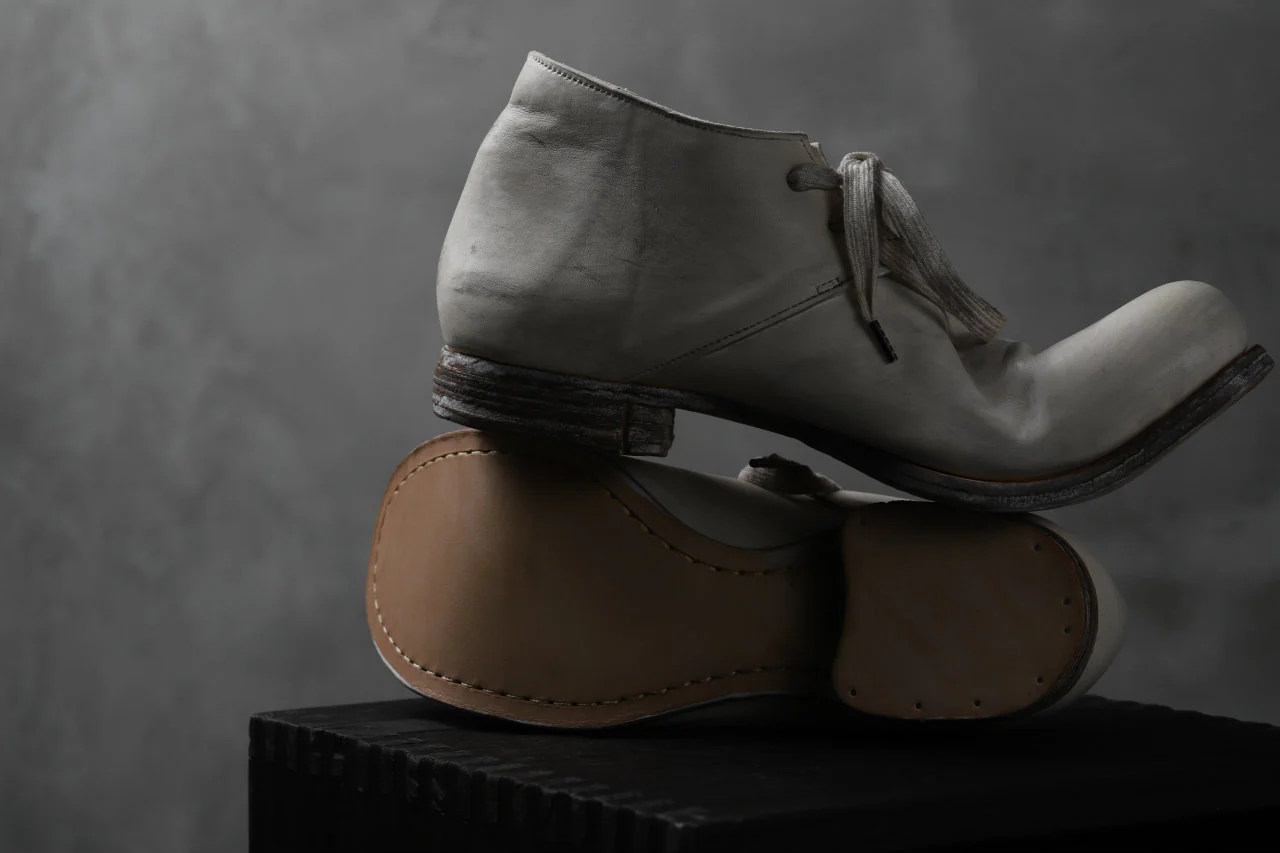 Portaille exclusive PL20 Derby Shoes (ROMABIANCO Soft Horse / Dusty Waxed WHITE) - Image 20