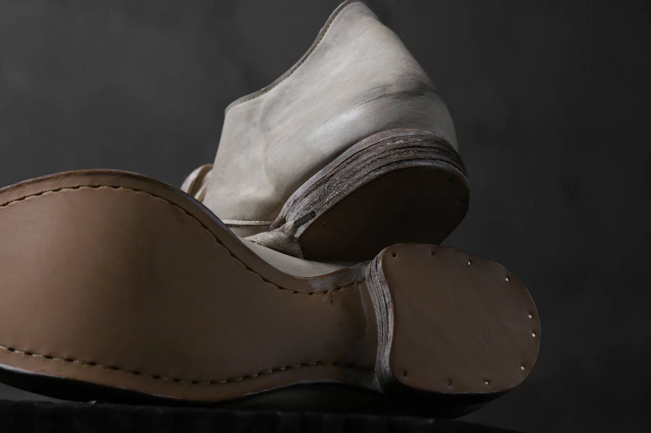 Portaille exclusive PL20 Derby Shoes (ROMABIANCO Soft Horse / Dusty Waxed WHITE) - Image 21