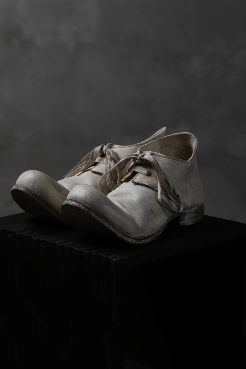 Portaille exclusive PL20 Derby Shoes (ROMABIANCO Soft Horse / Dusty Waxed WHITE) - Image 3