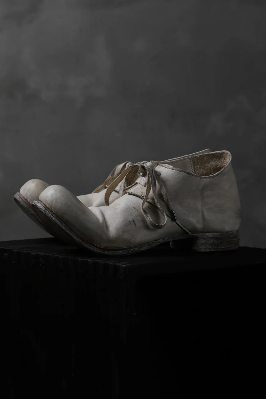 Portaille exclusive PL20 Derby Shoes (ROMABIANCO Soft Horse / Dusty Waxed WHITE) - Image 4