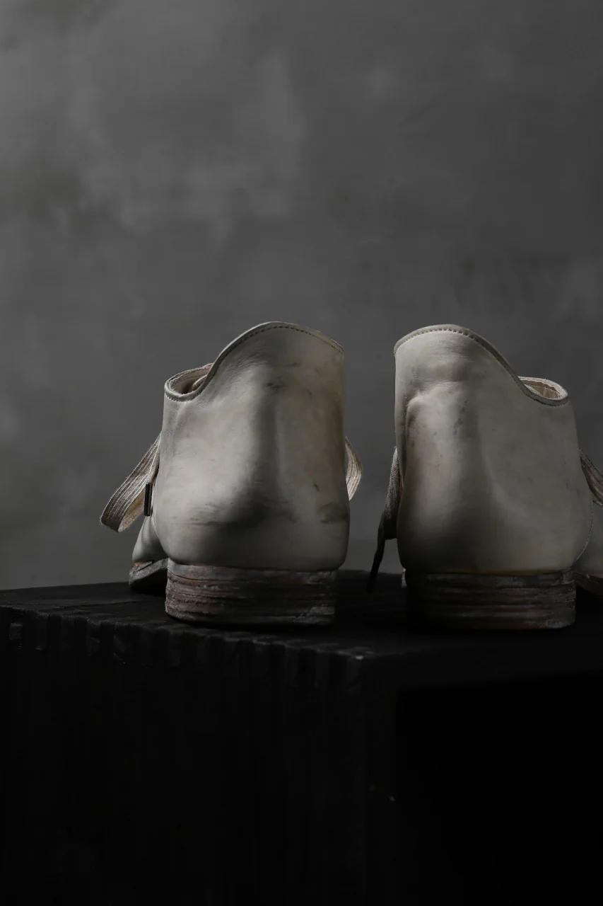 Portaille exclusive PL20 Derby Shoes (ROMABIANCO Soft Horse / Dusty Waxed WHITE) - Image 6
