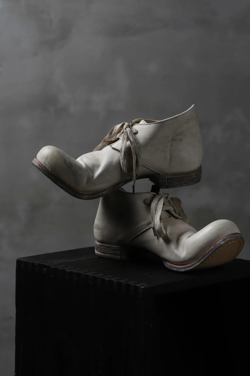 Portaille exclusive PL20 Derby Shoes (ROMABIANCO Soft Horse / Dusty Waxed WHITE) - Image 7