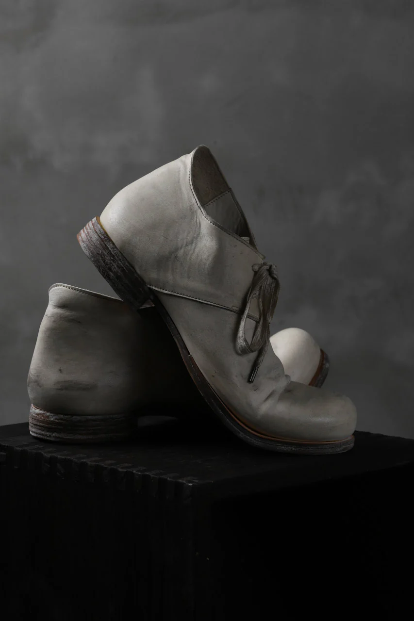 Portaille exclusive PL20 Derby Shoes (ROMABIANCO Soft Horse / Dusty Waxed WHITE) - Image 8