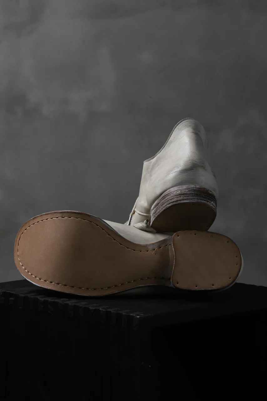 Portaille exclusive PL20 Derby Shoes (ROMABIANCO Soft Horse / Dusty Waxed WHITE) - Image 9