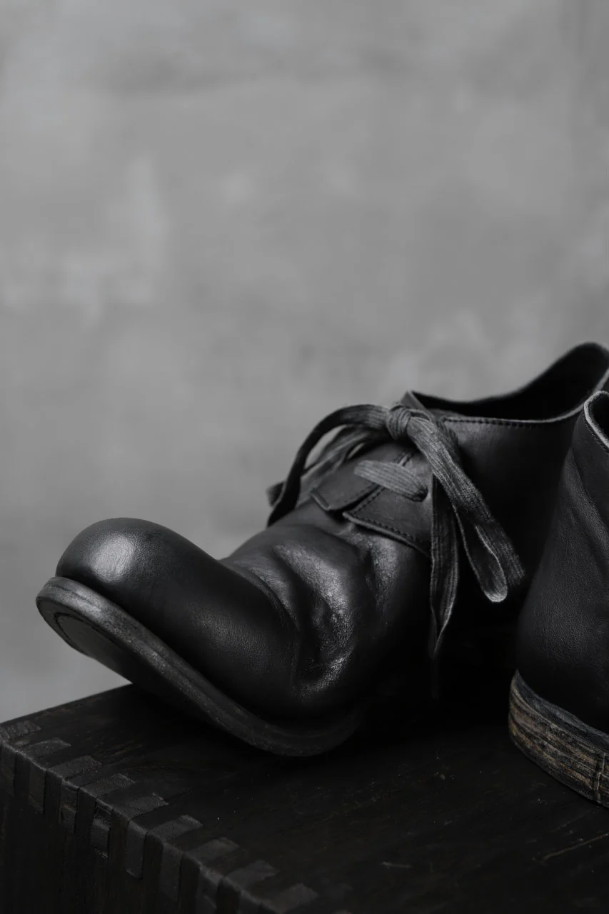Portaille exclusive PL20 Derby Shoes (ROMANERO Soft Horse / BLACK) - Image 16