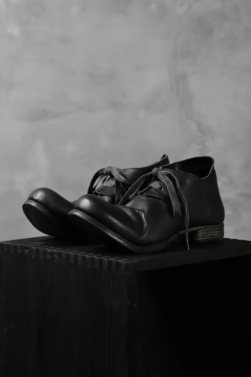 Portaille exclusive PL20 Derby Shoes (ROMANERO Soft Horse / BLACK) - Image 2