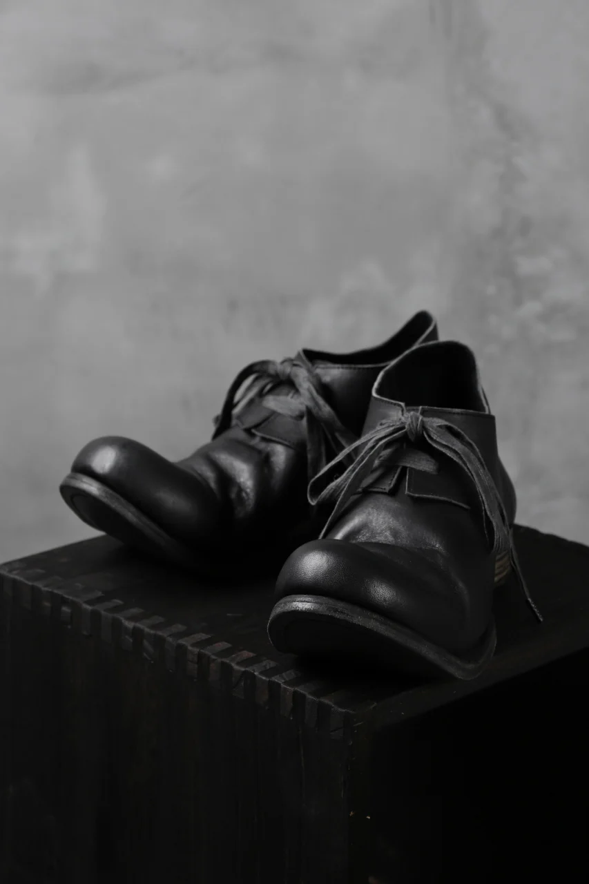 Portaille exclusive PL20 Derby Shoes (ROMANERO Soft Horse / BLACK) - Image 3