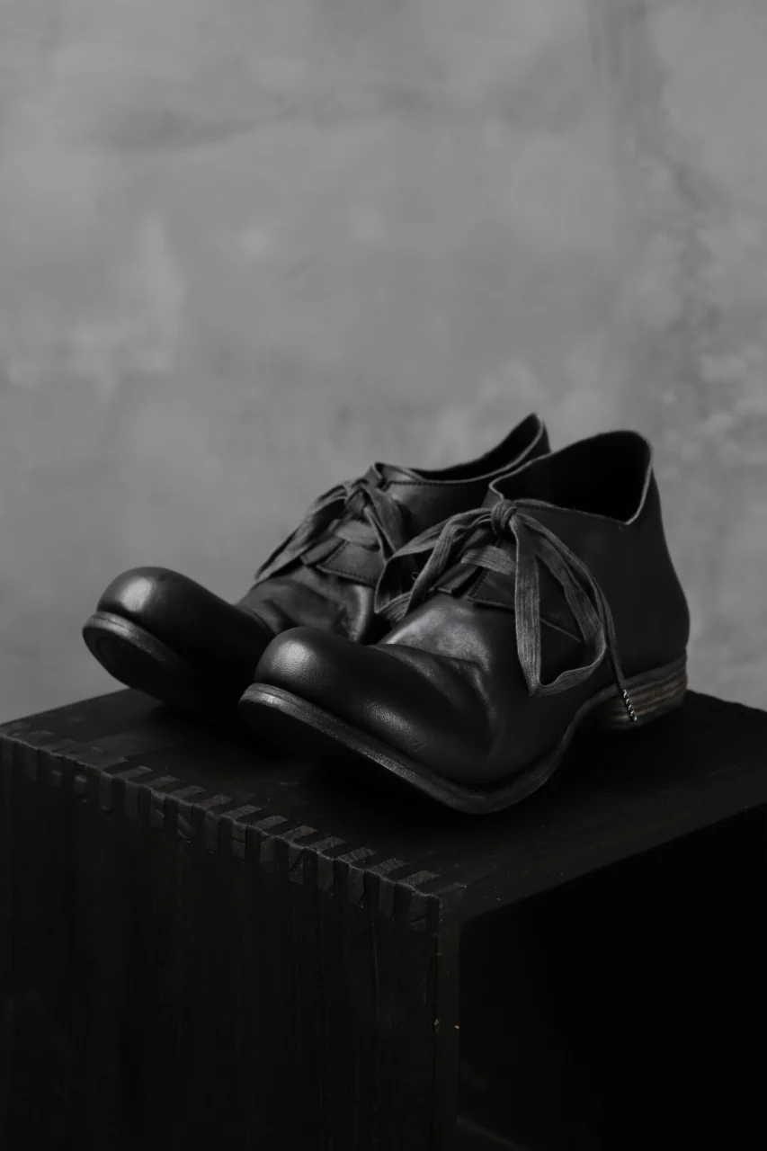 Portaille exclusive PL20 Derby Shoes (ROMANERO Soft Horse / BLACK) - Image 4