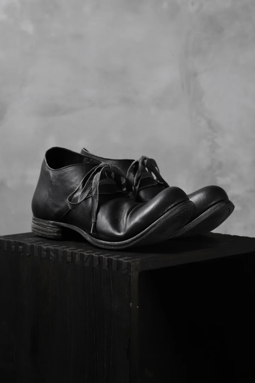 Portaille exclusive PL20 Derby Shoes (ROMANERO Soft Horse / BLACK) - Image 6