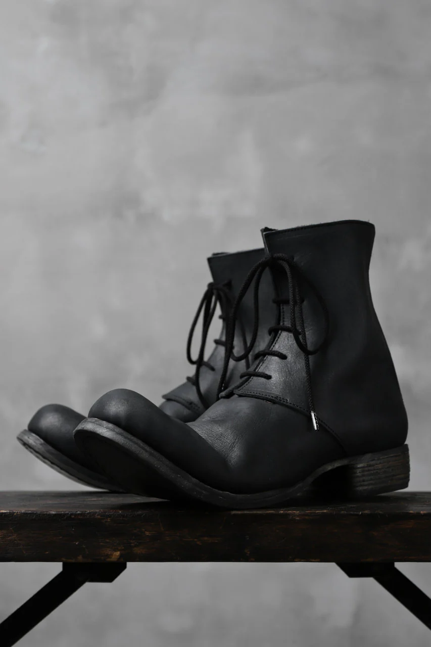 Portaille exclusive PL20 Laced Zip Boots (FILED STEER / BLACK) - Image 4