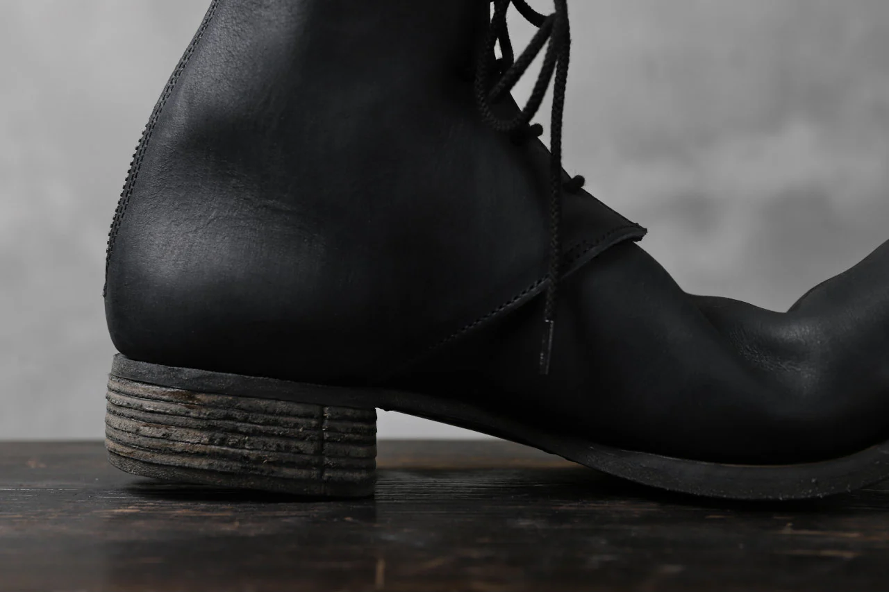 Portaille exclusive PL20 Laced Zip Boots (FILED STEER / BLACK) - Image 48
