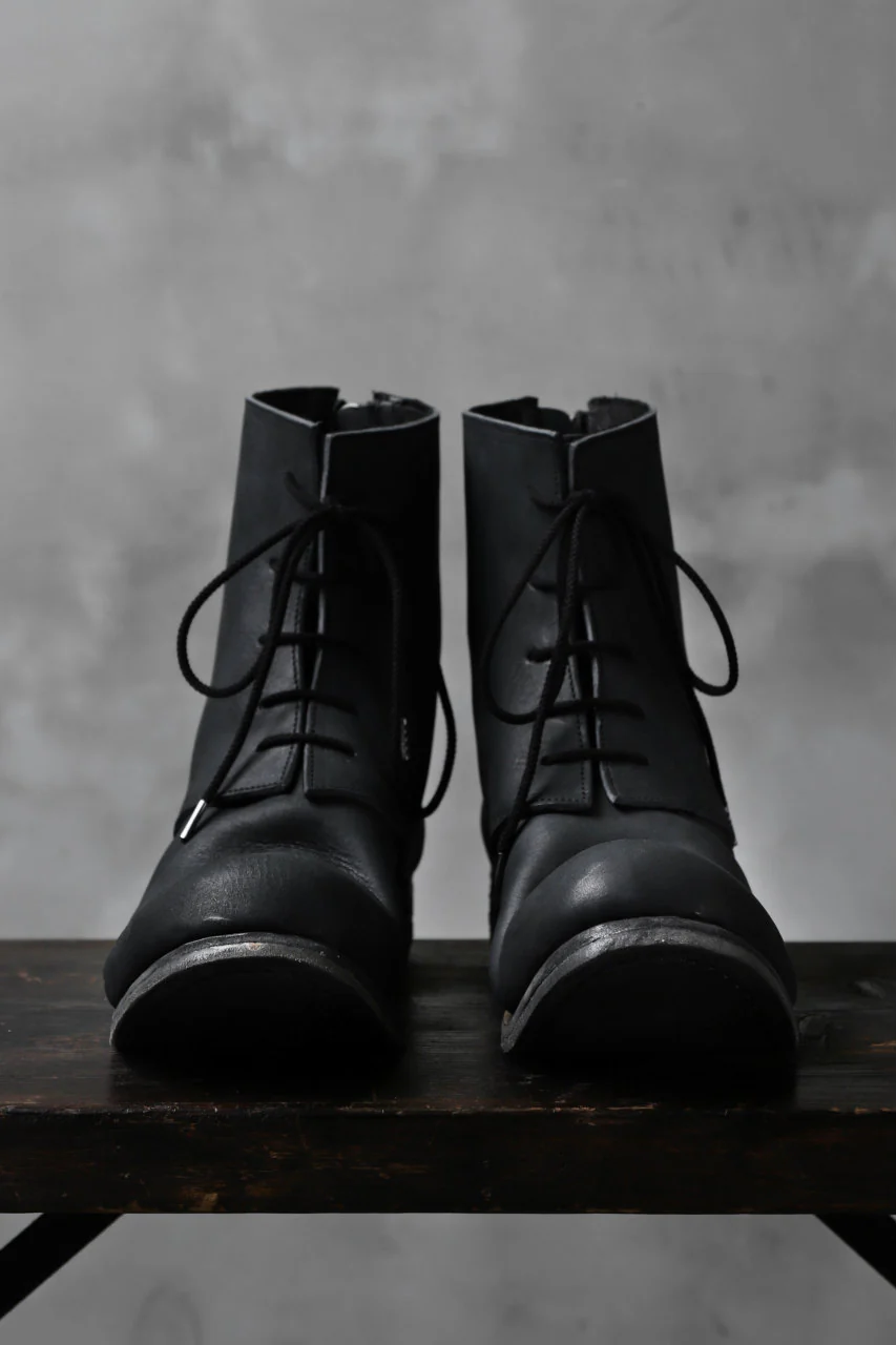 Portaille exclusive PL20 Laced Zip Boots (FILED STEER / BLACK) - Image 6
