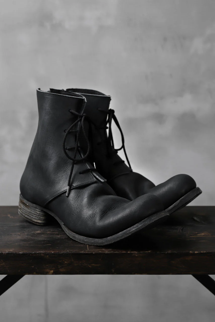 Portaille exclusive PL20 Laced Zip Boots (FILED STEER / BLACK) - Image 7