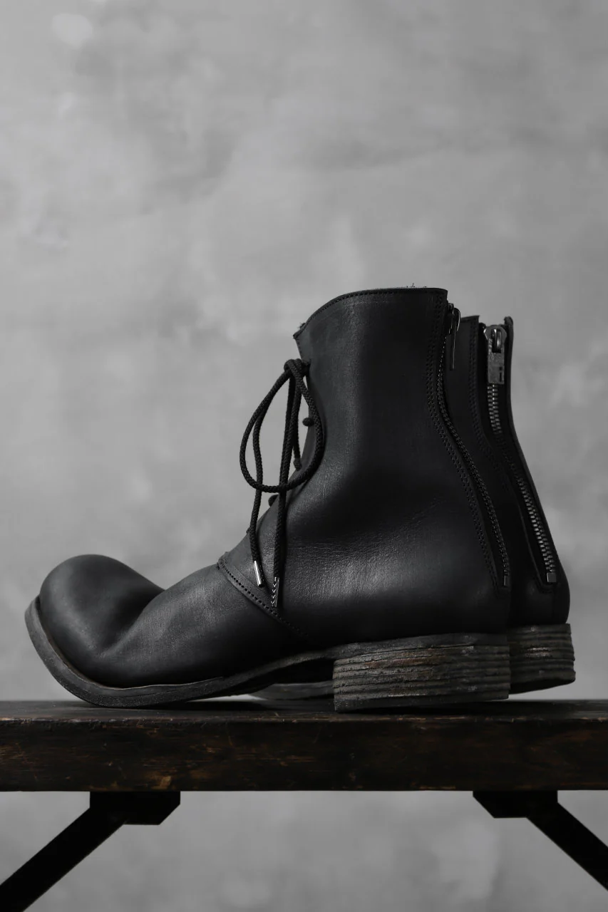 Portaille exclusive PL20 Laced Zip Boots (FILED STEER / BLACK) - Image 9