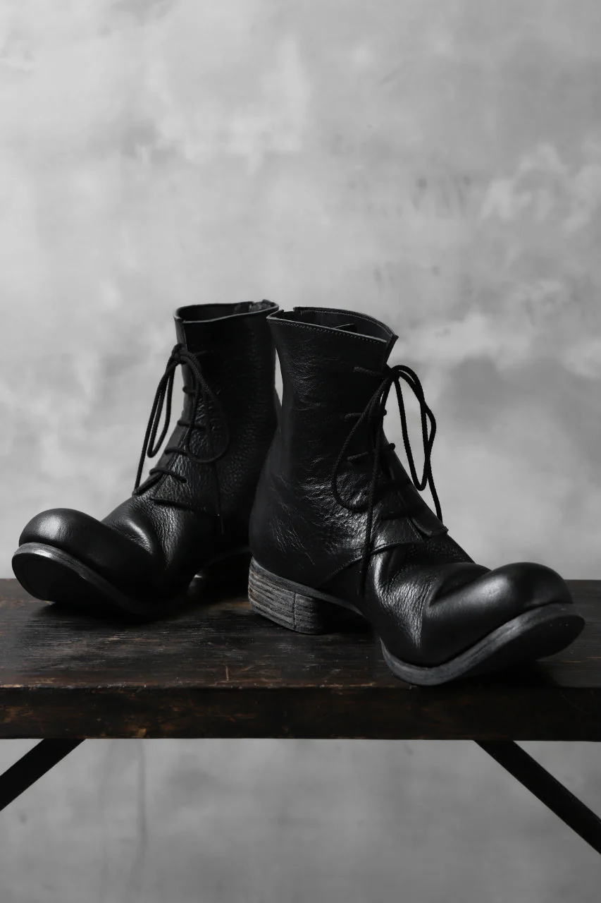 Portaille exclusive PL20 Laced Zip Boots (RUBBED COW TCG / BLACK) - Image 4