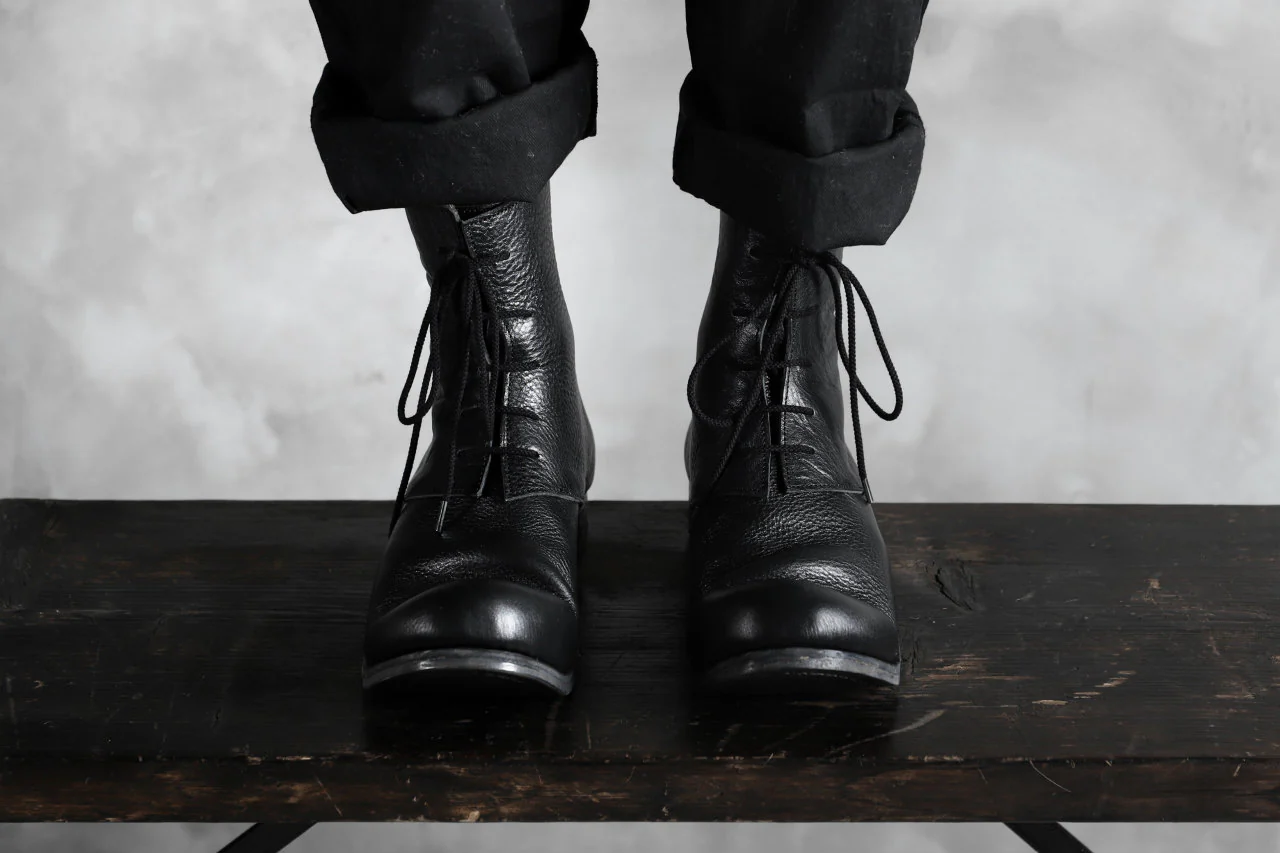 Portaille exclusive PL20 Laced Zip Boots (RUBBED COW TCG / BLACK) - Image 47