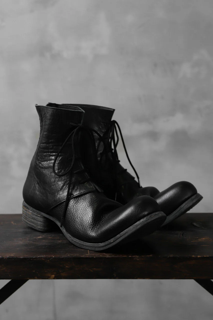 Portaille exclusive PL20 Laced Zip Boots (RUBBED COW TCG / BLACK) - Image 5