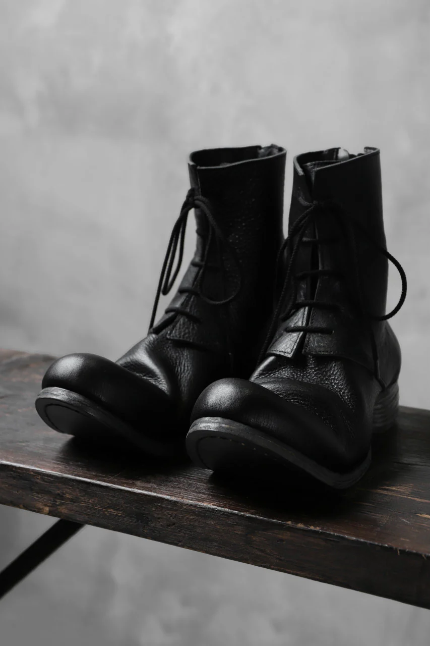 Portaille exclusive PL20 Laced Zip Boots (RUBBED COW TCG / BLACK) - Image 6