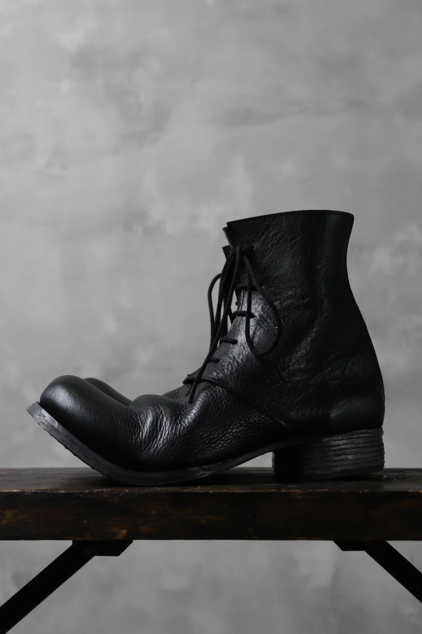 Portaille exclusive PL20 Laced Zip Boots (RUBBED COW TCG / BLACK) - Image 7