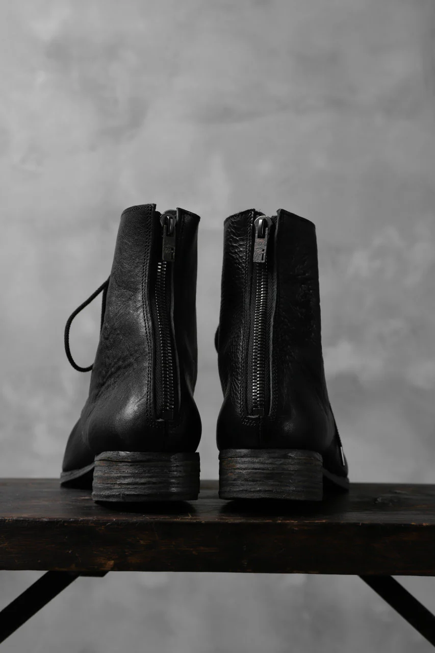 Portaille exclusive PL20 Laced Zip Boots (RUBBED COW TCG / BLACK) - Image 9