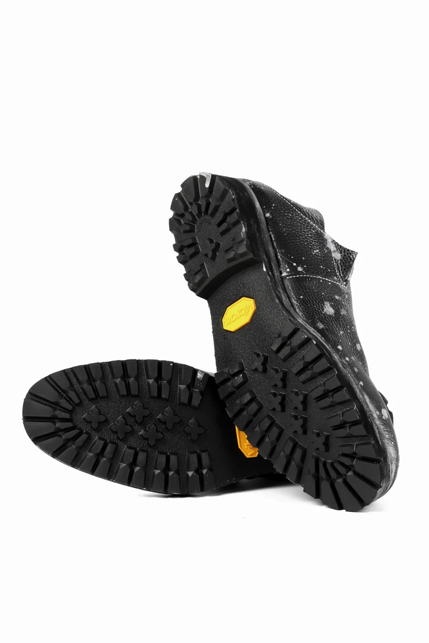 Portaille exclusive PL5 VB Slipon Shoes / Oiled Kip handpainted (BLACK) - Image 18
