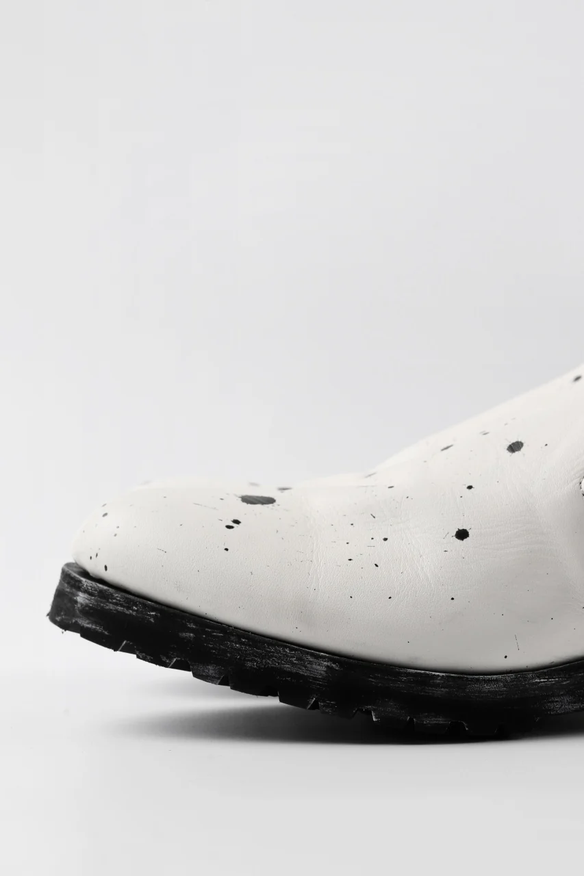 Portaille exclusive PL5 VB Slipon Shoes / Oiled Steer handpainted (WHITE) - Image 14
