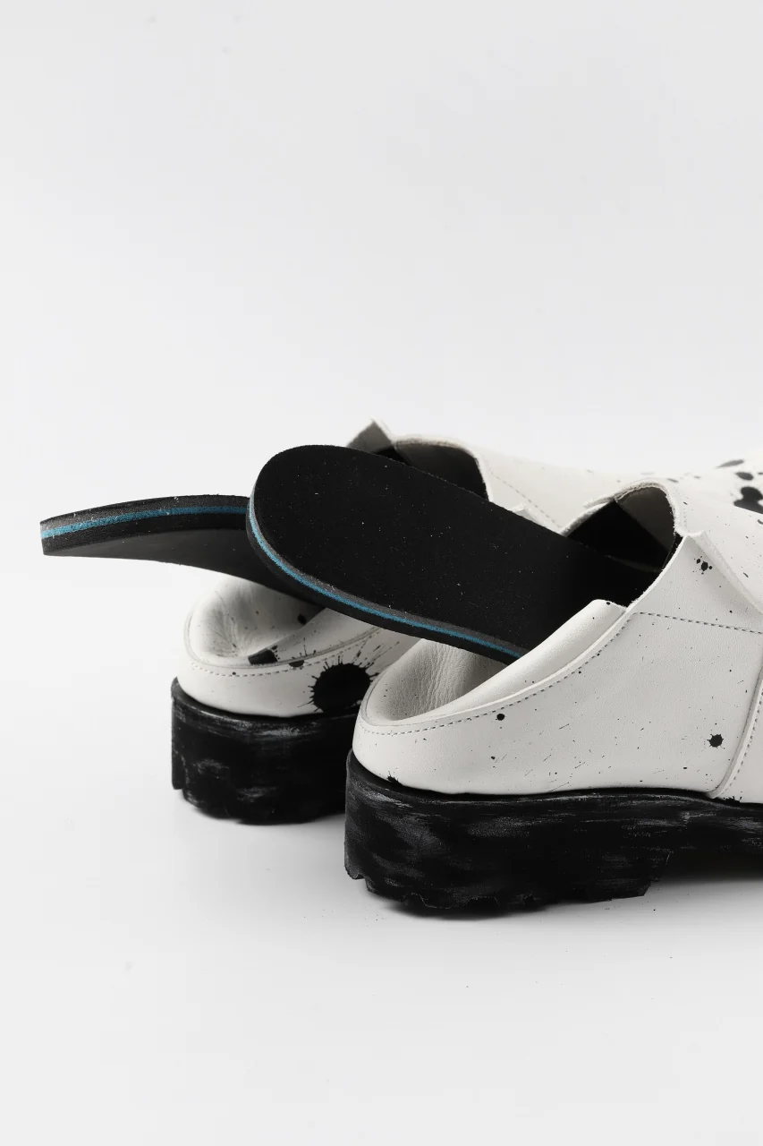 Portaille exclusive PL5 VB Slipon Shoes / Oiled Steer handpainted (WHITE) - Image 19