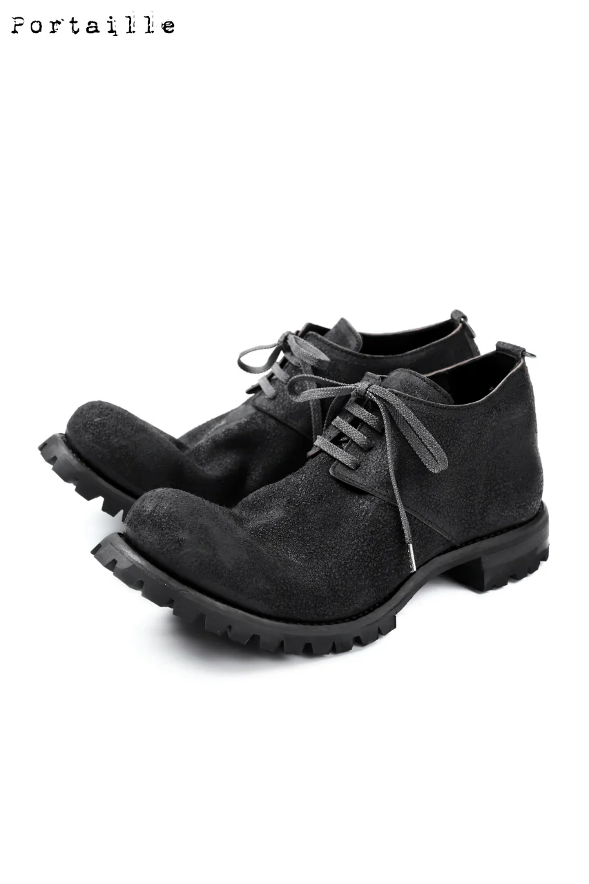 Portaille exclusive VB Derby Shoes (Reversed Horse Iron Dyed / BLACK)