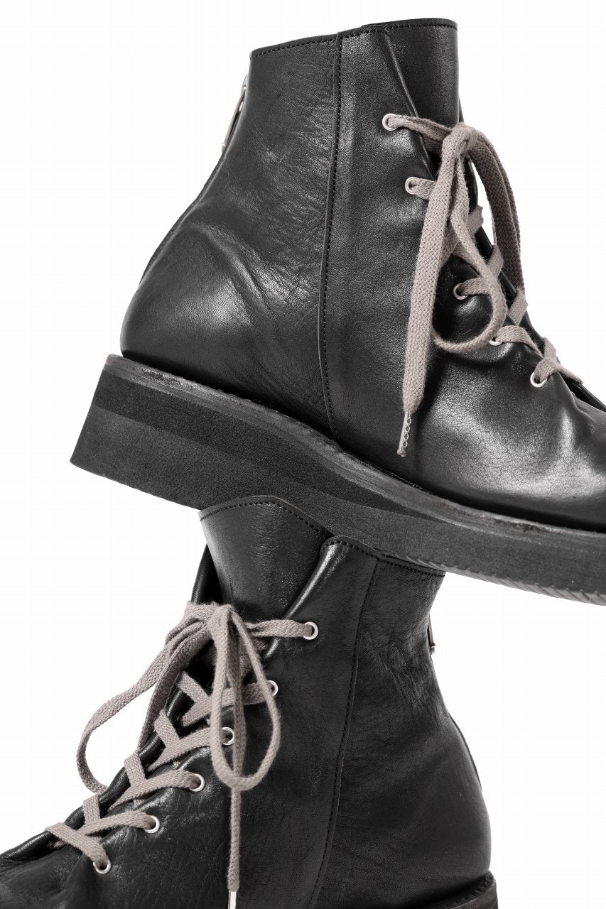 Portaille GATHERED BOOTS / BURNED HORSE (BLACK) - Image 21