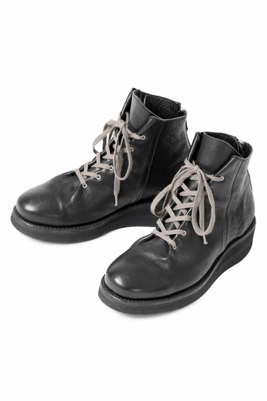 Portaille GATHERED BOOTS / BURNED HORSE (BLACK) - Image 7