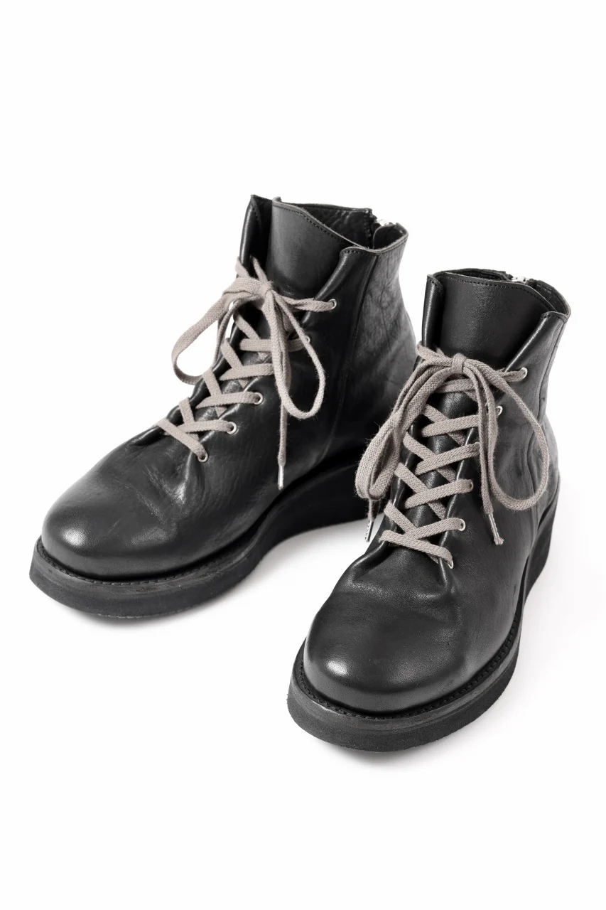 Portaille GATHERED BOOTS / BURNED HORSE (BLACK) - Image 8