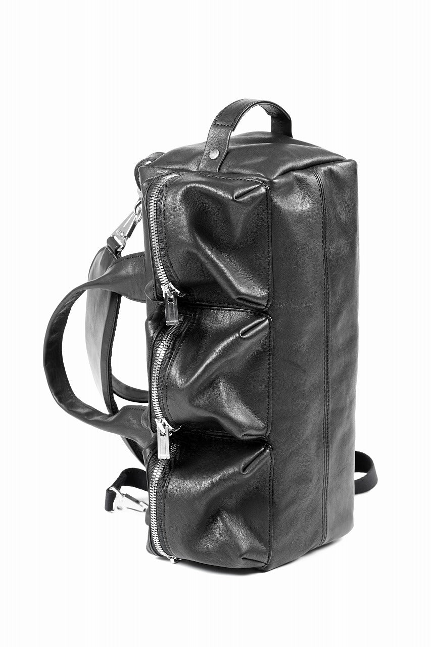 Portaille GP22 MILITARY BOSTON BAG / ROMA SOFT TANNED HORSE LEATHER (DEEP BLACK) - Image 10