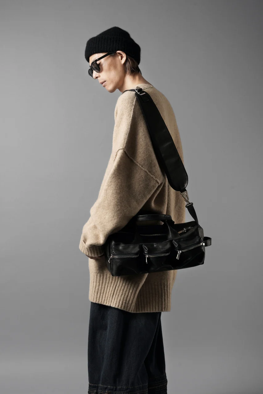 Portaille GP22 MILITARY BOSTON BAG / ROMA SOFT TANNED HORSE LEATHER (DEEP BLACK) - Image 28