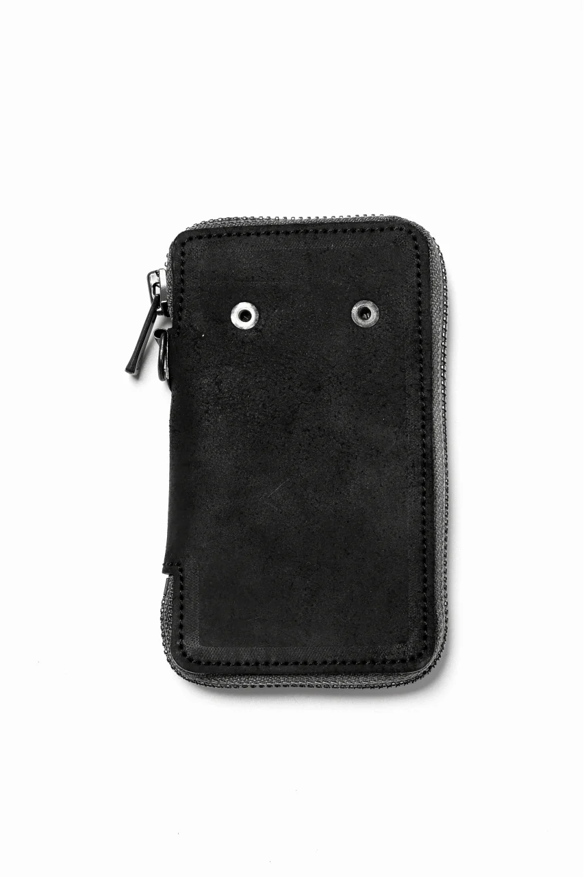 Portaille "Limited Made" ZIP KEY CASE / CORDOVAN SPLIT (BLACK) - Image 3