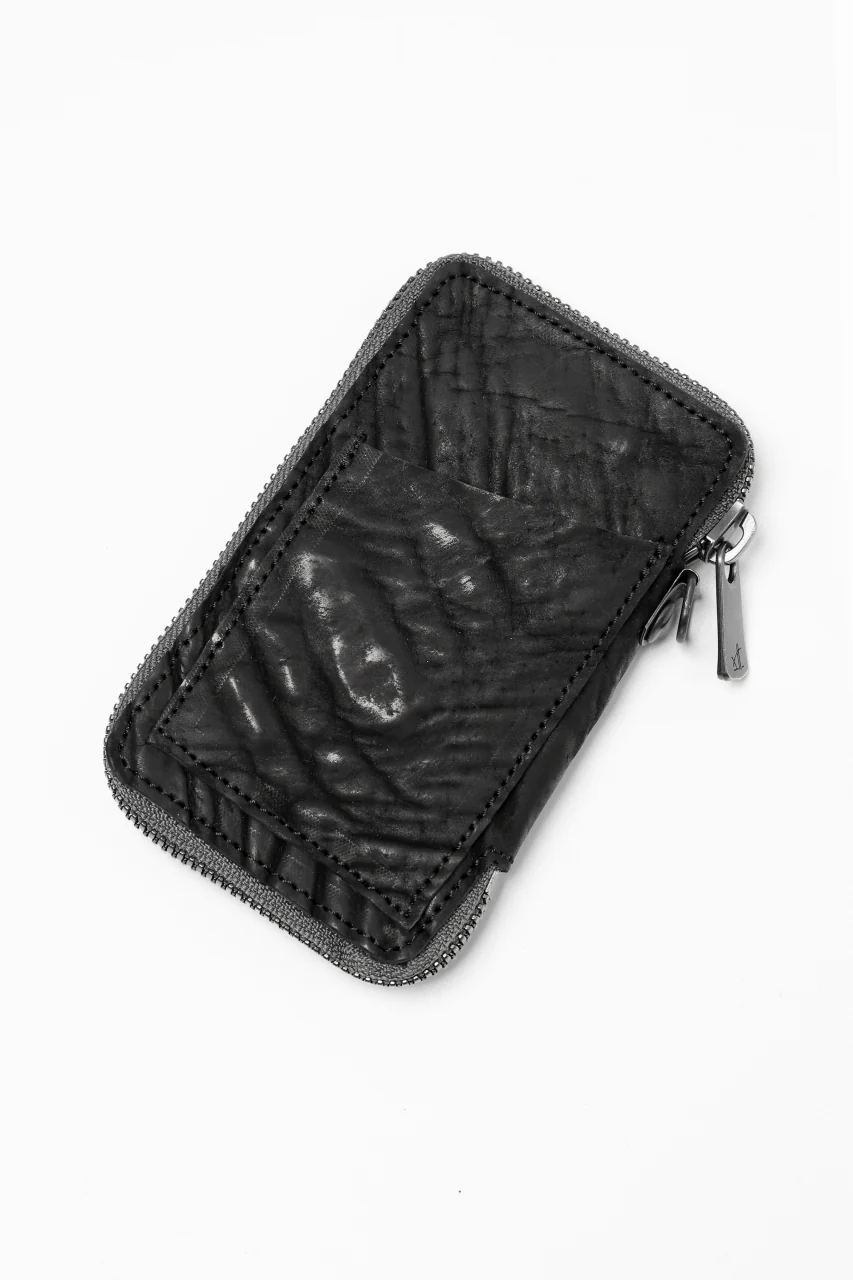 Portaille "Limited Made" ZIP KEY CASE / CORDOVAN SPLIT (BLACK) - Image 4