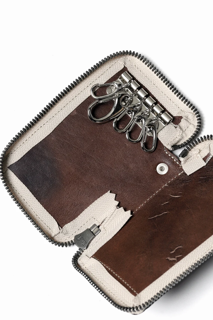 Portaille "Limited Made" ZIP KEY CASE / Culatta Reverse (BROWN) - Image 7