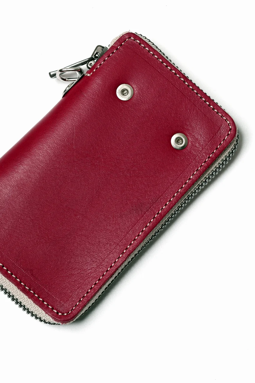 Portaille "Limited Made" ZIP KEY CASE / Elbamatt by TEMPESTI (RED) - Image 4