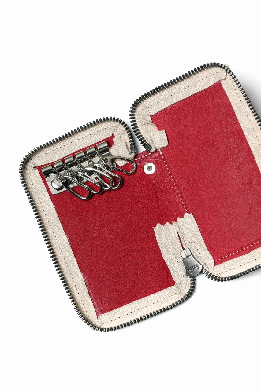Portaille "Limited Made" ZIP KEY CASE / Elbamatt by TEMPESTI (RED) - Image 7