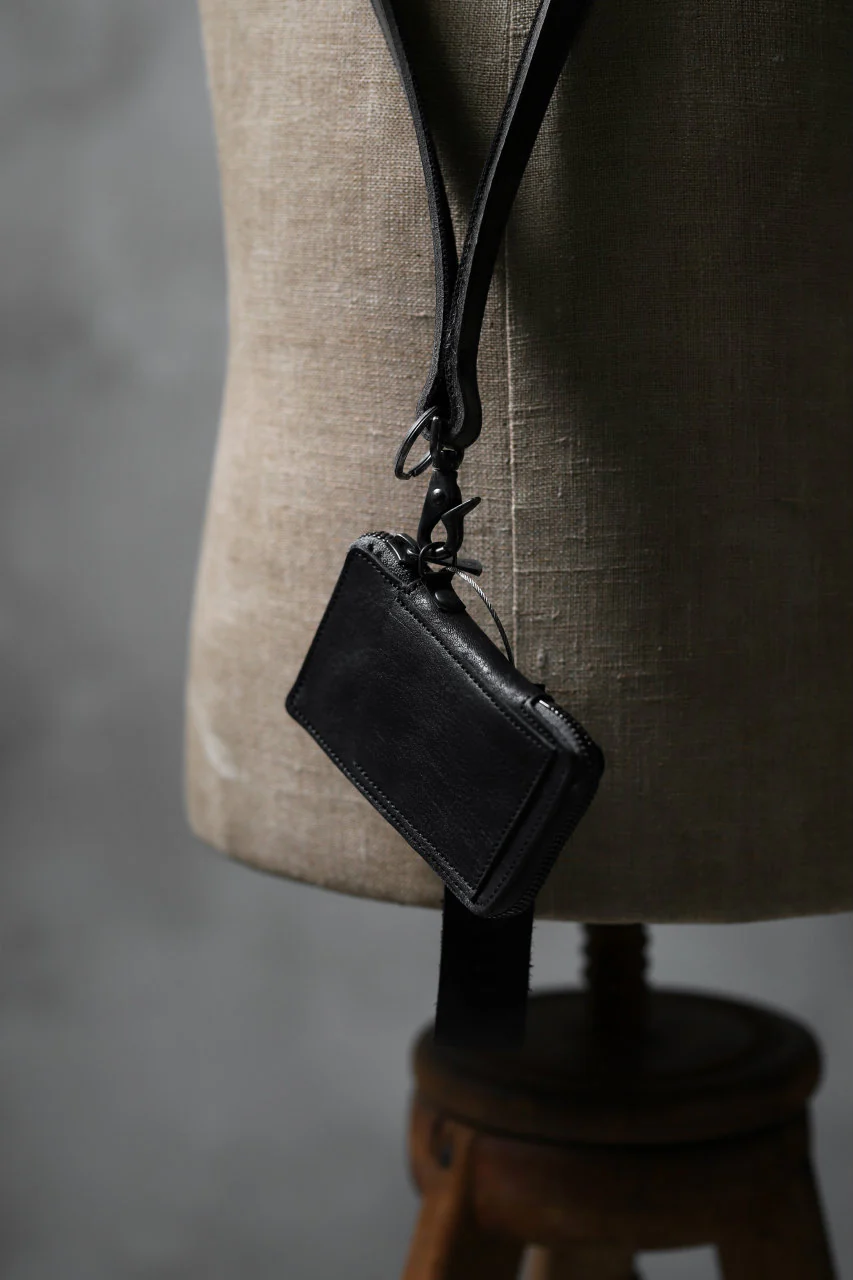 Portaille "Limited Made" ZIP KEY CASE / Italy Vachetta (BLACK) - Image 10